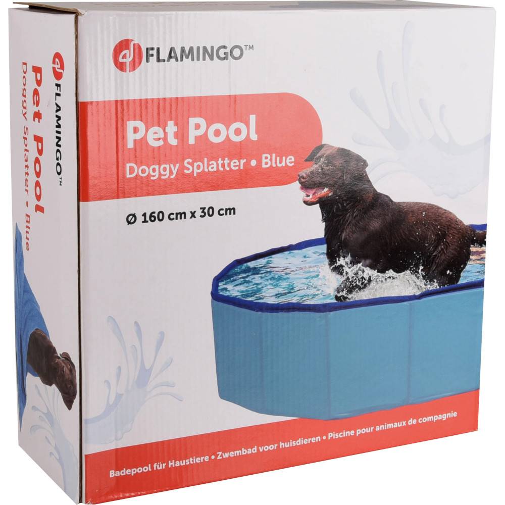 Flamingo - Piscine pour chien ø 160 x 30 cm  couleur bleu - Image 5
