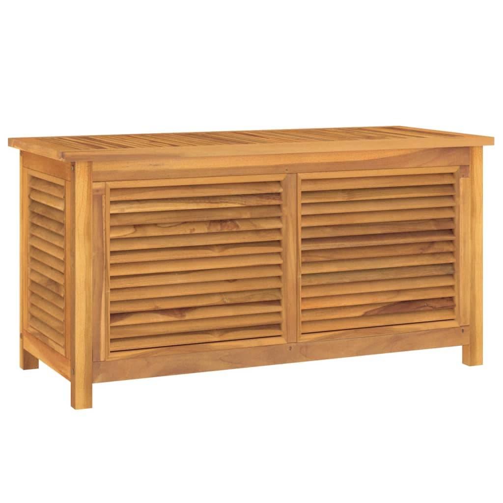 Helloshop26 - Boîte de rangement jardin et sac 114 x 50 x 58 cm bois massif teck - Imagen 1