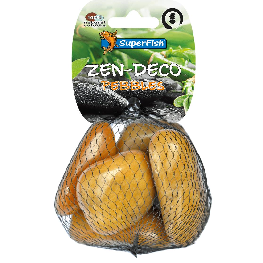 Superfish - Galets zen jaunes moyen 5 pièces marbre - SUPERFISH