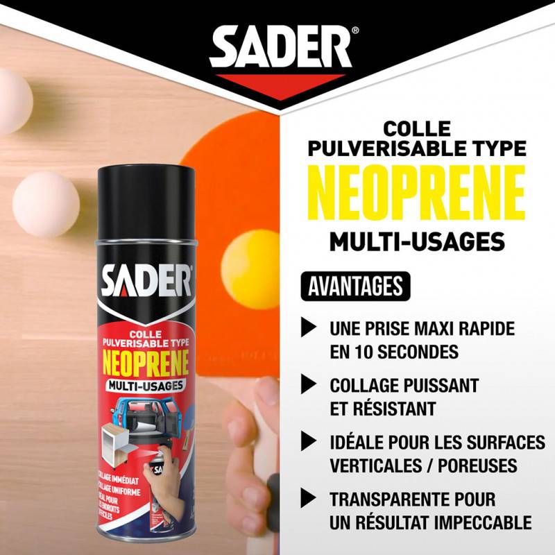 Sader - Lot de 3 Colles multi-usages pulvérisable type néoprène 200ml SADER - Image 4