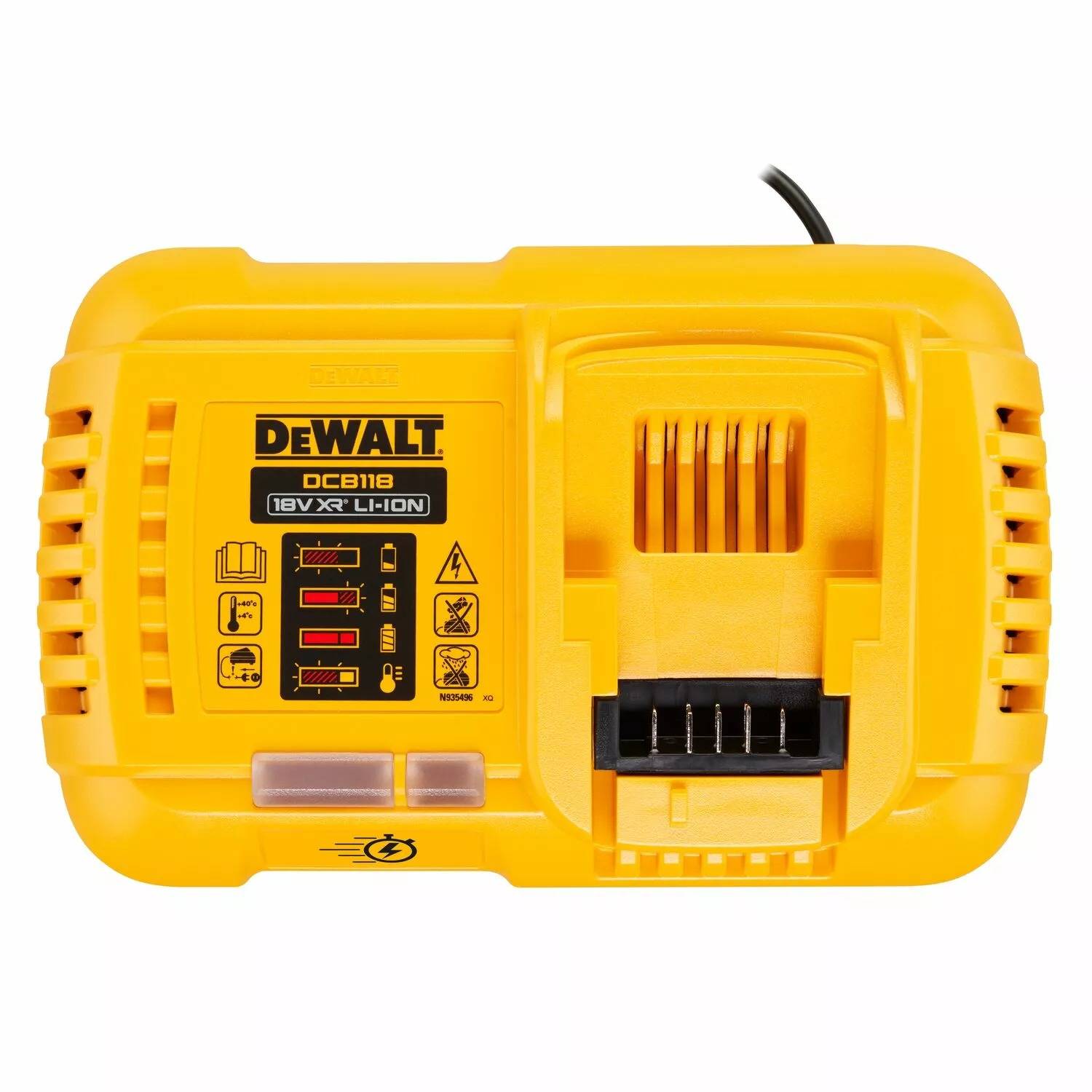 Chargeur rapide 12V / 14,4V / 18V pour batteries XR et XR FLEXVOLT de 1,3 Ah à 9 Ah Li-ion - DEWALT - DCB118-QW - Image 3