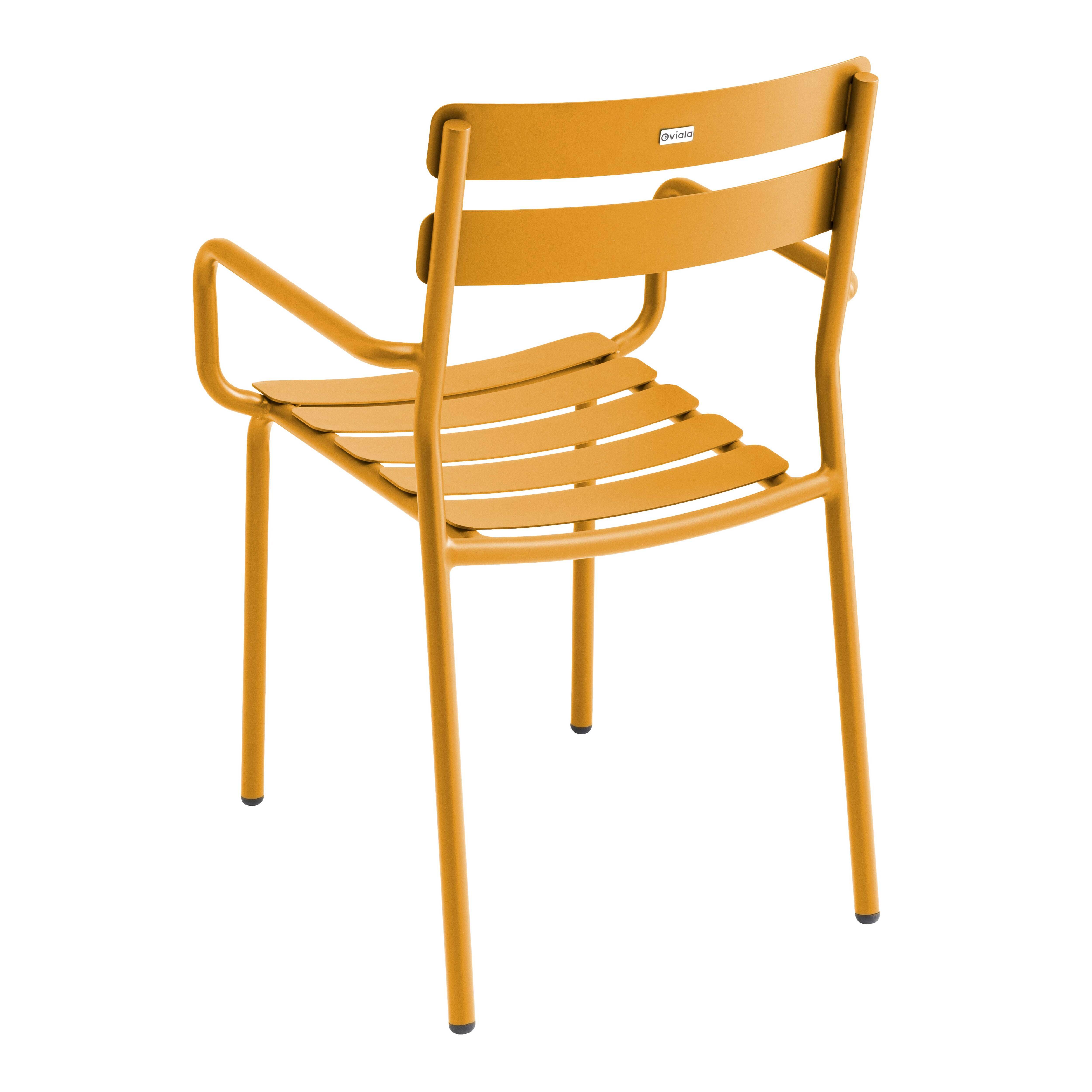 Oviala - Fauteuil de terrasse en aluminium jaune moutarde Almada - Oviala - Imagen 3