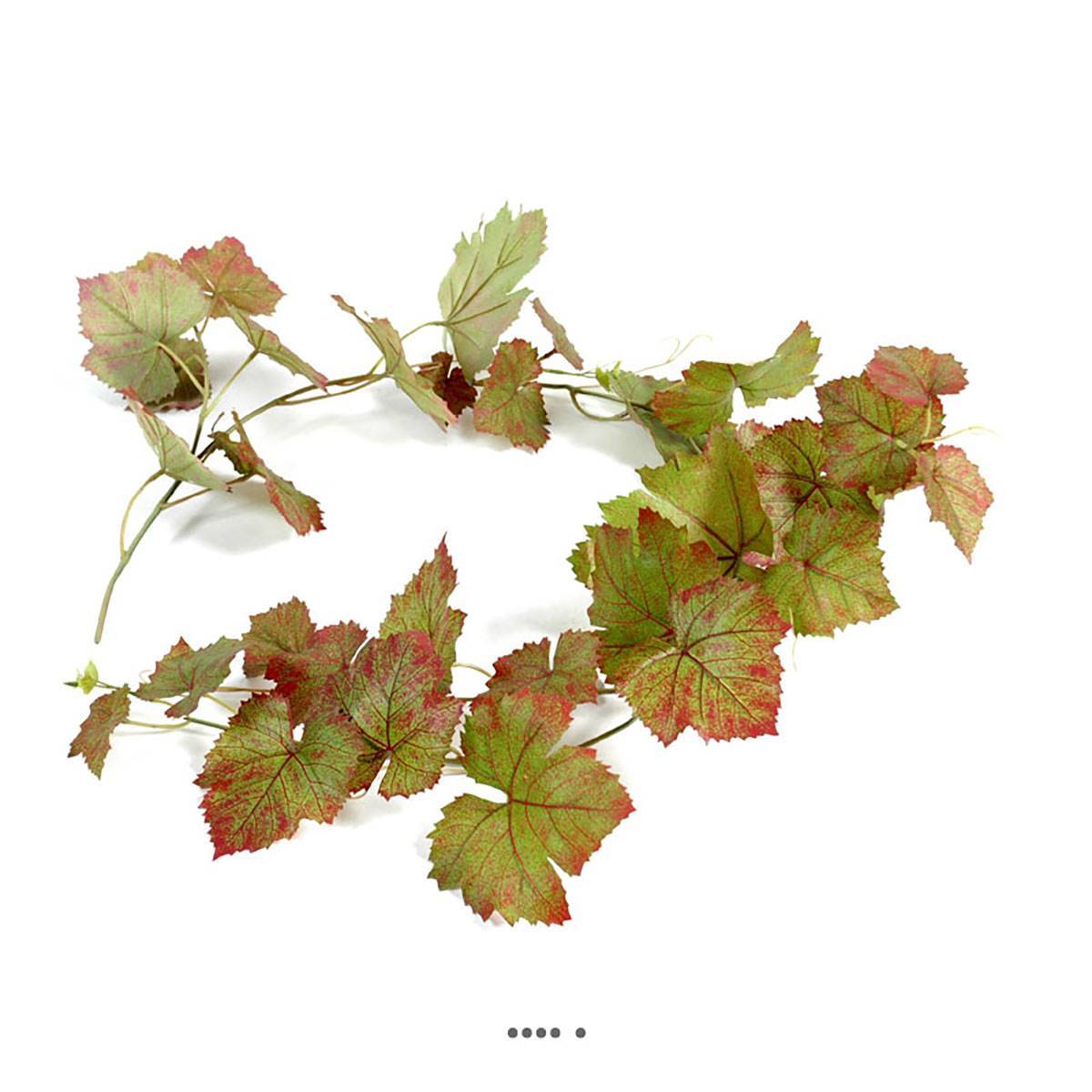 Artificielles - Guirlande de vigne artificielle L 118 cm 34 feuilles en tissu enduit Automne - dimhaut: H 120 cm - couleur: Automne - Imagen 2