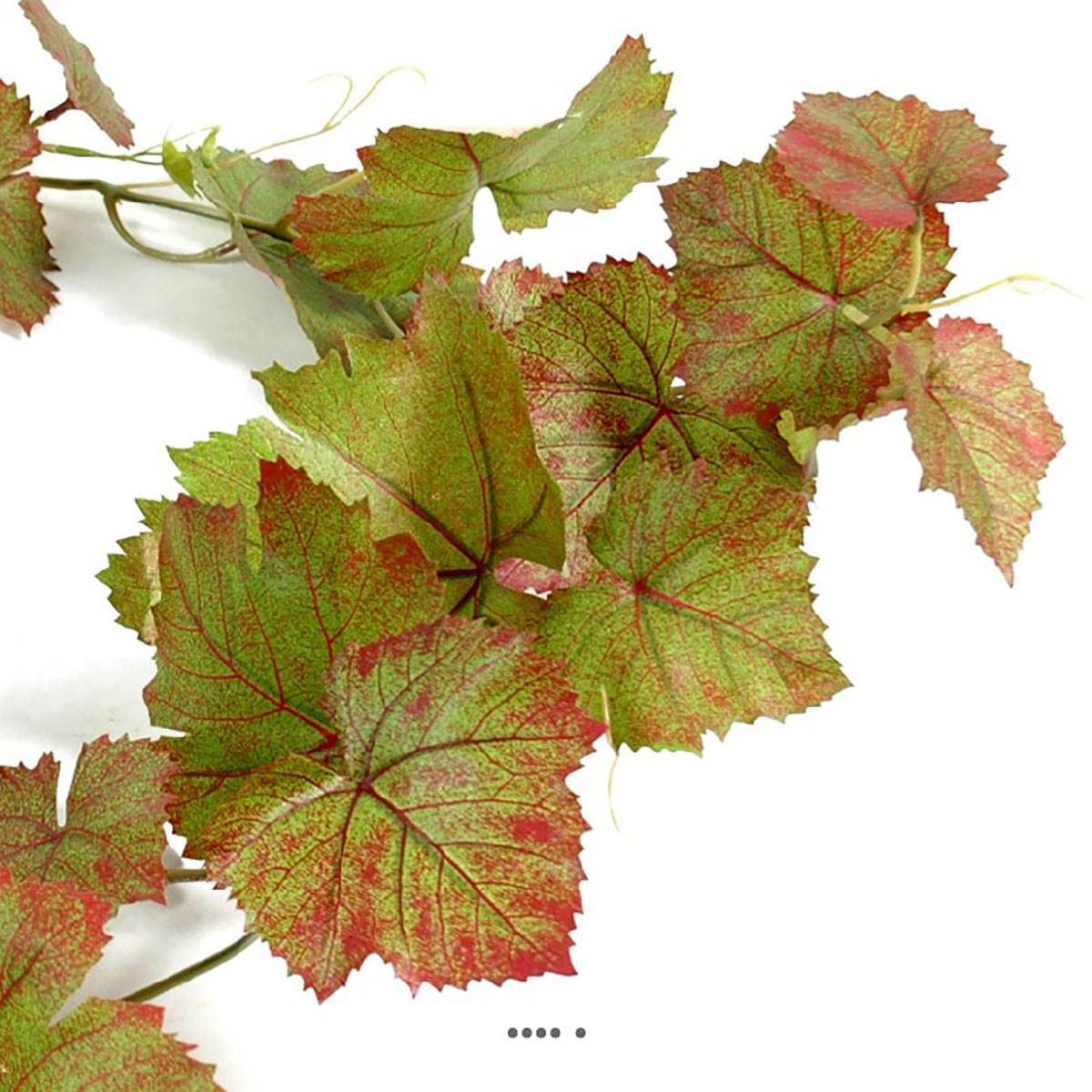 Artificielles - Guirlande de vigne artificielle L 118 cm 34 feuilles en tissu enduit Automne - dimhaut: H 120 cm - couleur: Automne - Imagen 3