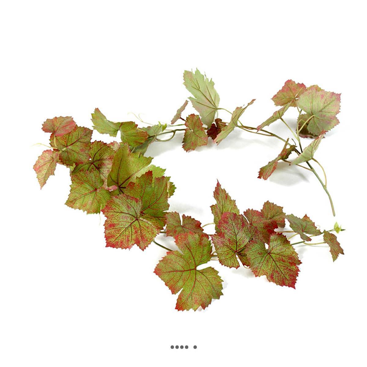 Artificielles - Guirlande de vigne artificielle L 118 cm 34 feuilles en tissu enduit Automne - dimhaut: H 120 cm - couleur: Automne - Imagen 1
