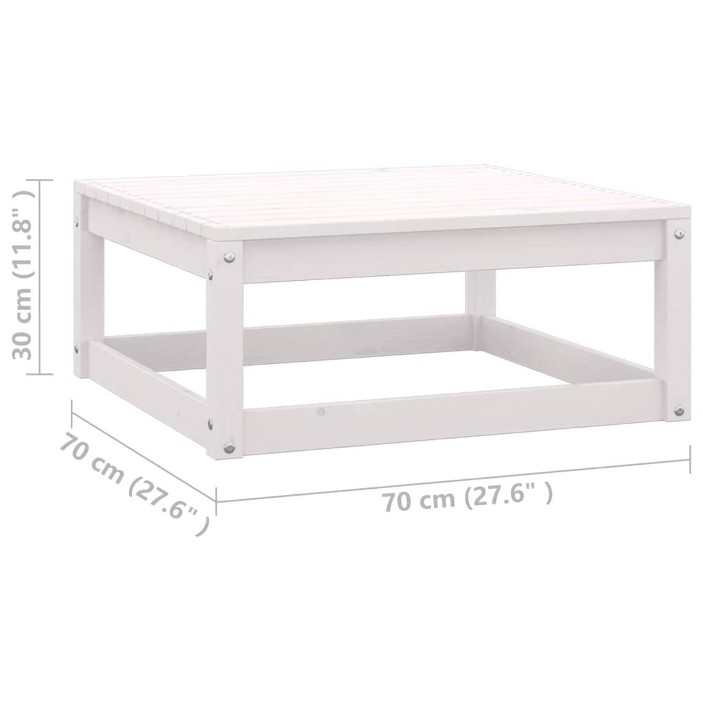 Helloshop26 - Salon de jardin meuble d'extérieur ensemble de mobilier 10 pièces avec coussins blanc bois de pin massif - Imagen 9
