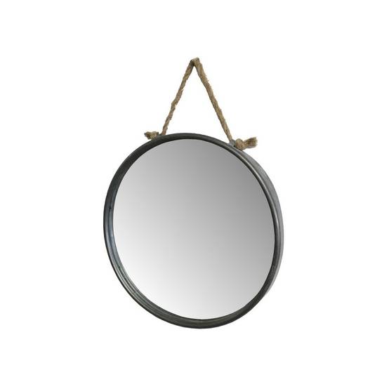 Miroir mural en métal et corde gris Ø.36 cm Chemin de campagne - Imagen 1