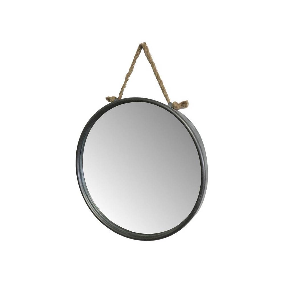 Miroir mural en métal et corde gris Ø.36 cm Chemin de campagne - Imagen 1