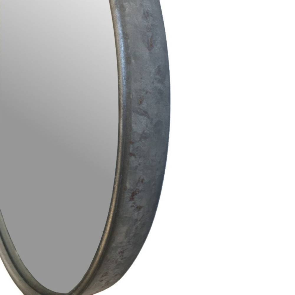 Miroir mural en métal et corde gris Ø.36 cm Chemin de campagne - Imagen 2