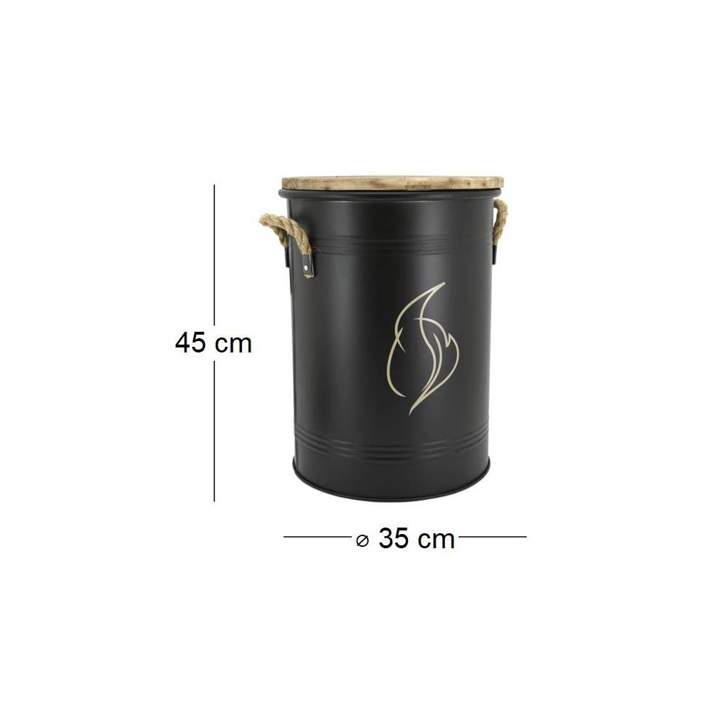 Aubry Gaspard - Tabouret et seau à pellets - Imagen 3