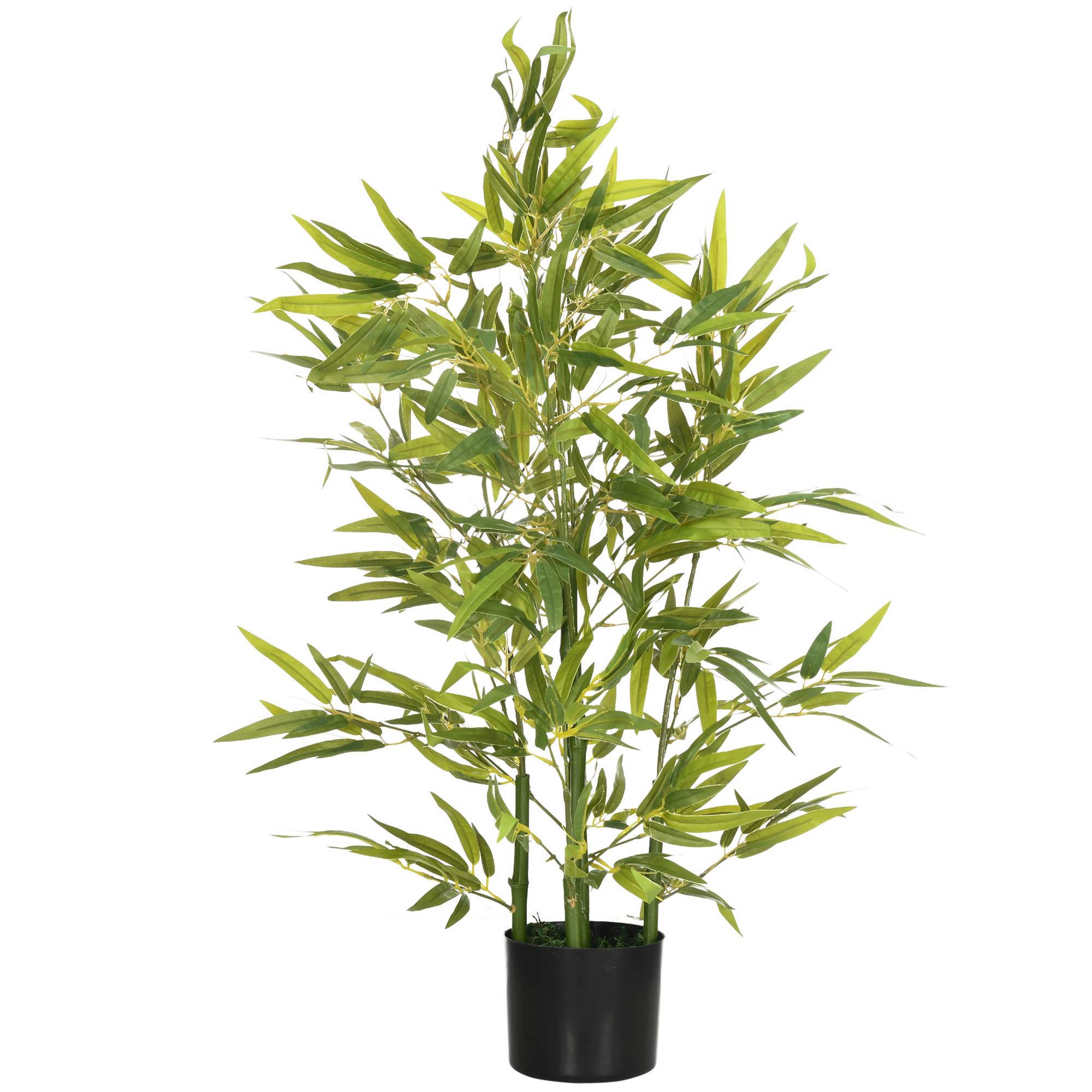 Sans Marque - Bambou artificiel 90 cm pot tiges réalistes intérieur décoration Ø15x90 cm vert - Image 2