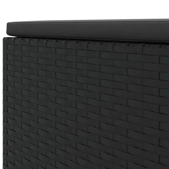 Ensemble salon d'extérieur 4 pcs résine tressée noire modulable avec pouf – ComfortXL Outdoor Living - Image 7