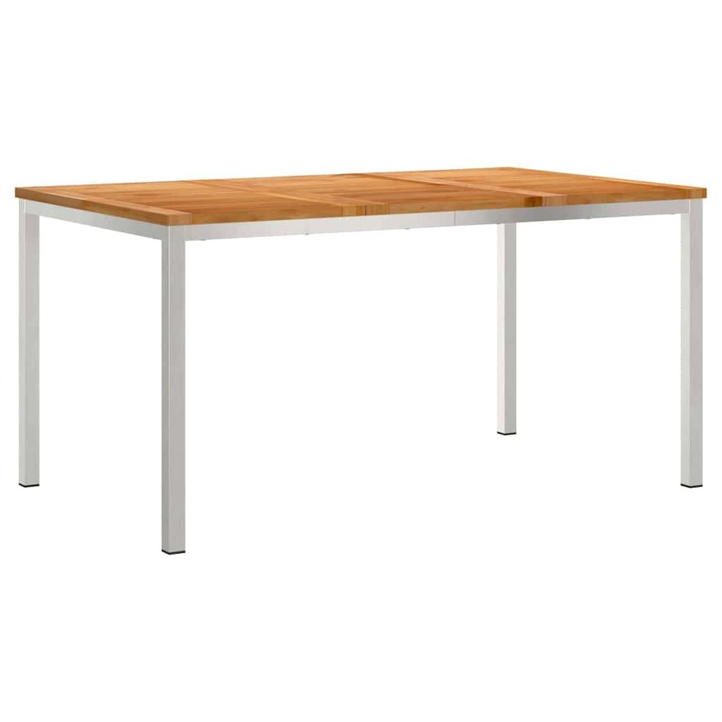 Ensemble de repas extérieur 5 pcs Bois de Teck Massif Marron 150 x 90 x 75 cm - PANGIVO - Image 5