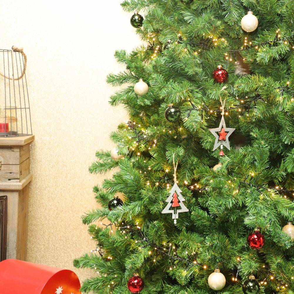 Chemin De Campagne - ~Décoration de sapin de Noël guirlande de Noël zinc gris 10x17cm Chemin de campagne - Imagen 2