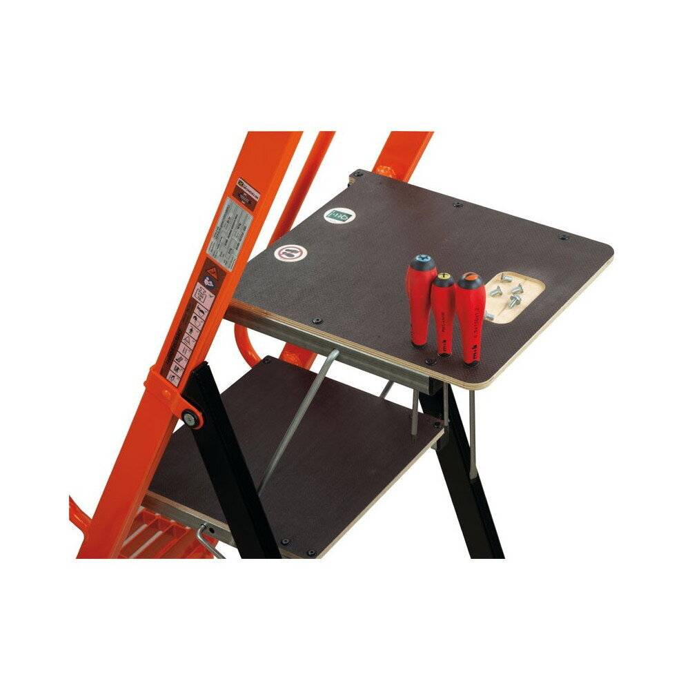 Escabeau Alu Bossini 140cm Léger, Stable, Avec Tablette Intégrée - Bossini - Image 2