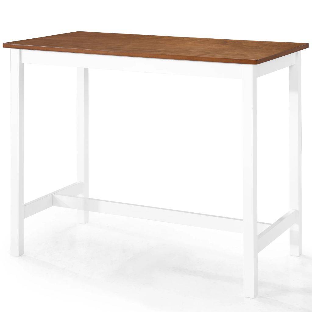 Helloshop26 - Table haute mange debout bar bistrot bois massif 108 cm - Imagen 1