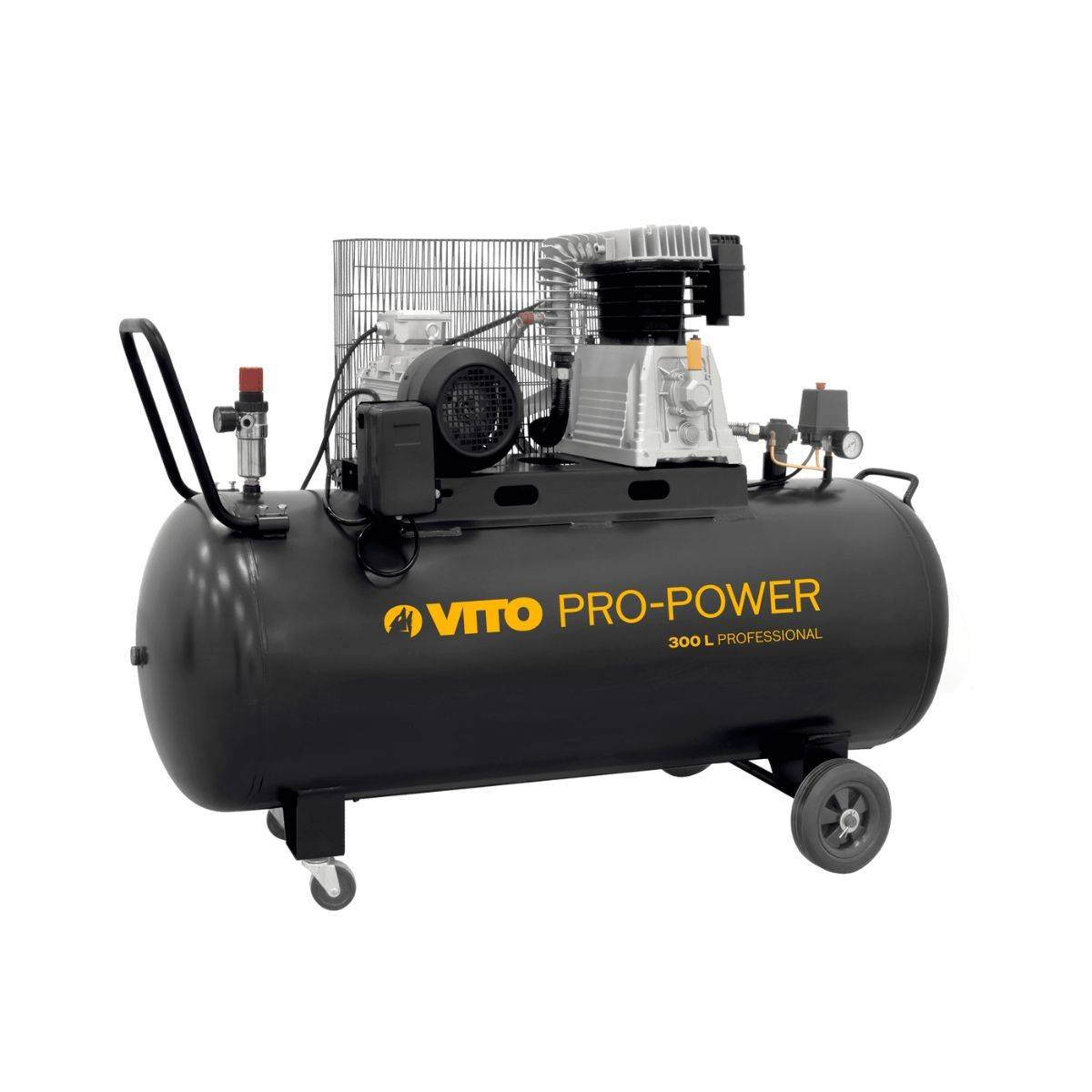Compresseur d'air 300L Courroie 10 Bar 4000W 5.5CV 500L/min 380V VITO - Imagen 2
