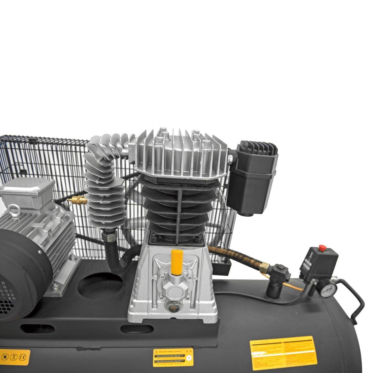 Compresseur d'air 300L Courroie 10 Bar 4000W 5.5CV 500L/min 380V VITO - Imagen 9