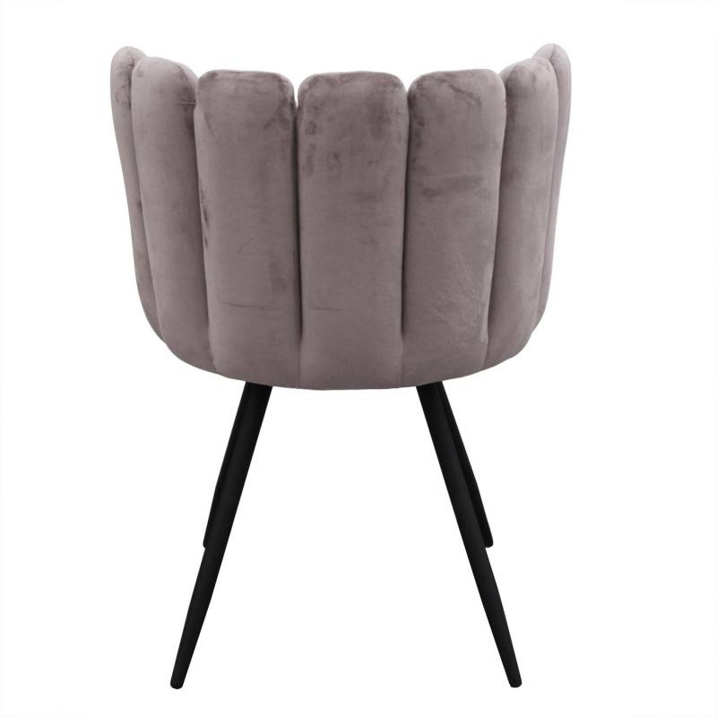 The Home Deco Factory - Chaise Ariel velours gris - Image 4