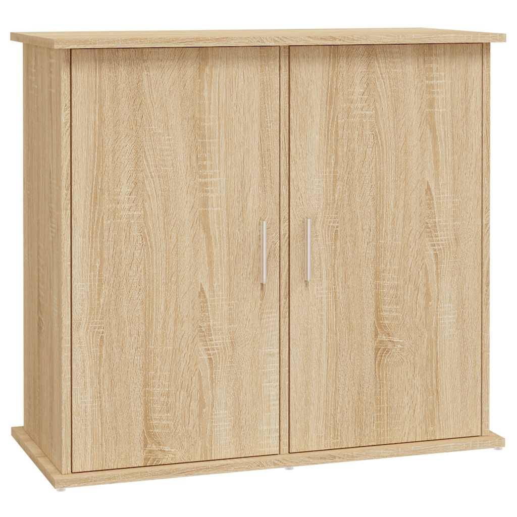 Meuble Aquarium Compact Rangement Fermé Bois d'ingénierie Chêne Sonoma 81 cm - ComfortXL Outdoor Living - Image 2