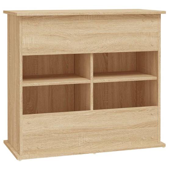Meuble Aquarium Compact Rangement Fermé Bois d'ingénierie Chêne Sonoma 81 cm - ComfortXL Outdoor Living - Image 8
