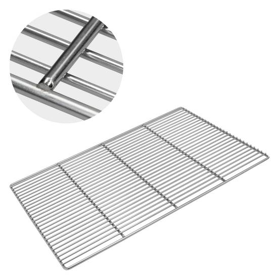 Grille barbecue inox rectangulaire 60x40 cm avec poignées amovibles robuste et antirouille adaptée aux cheminées barbecues, foyers et braseros BBQ - Image 4