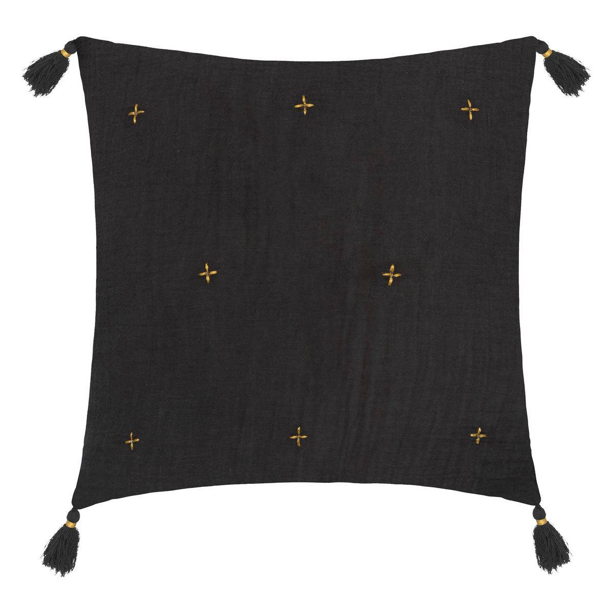 Atmosphera - Coussin "Jamana" 40x40cm gris foncé - Atmosphera Créateur d'intérieur - Imagen 2