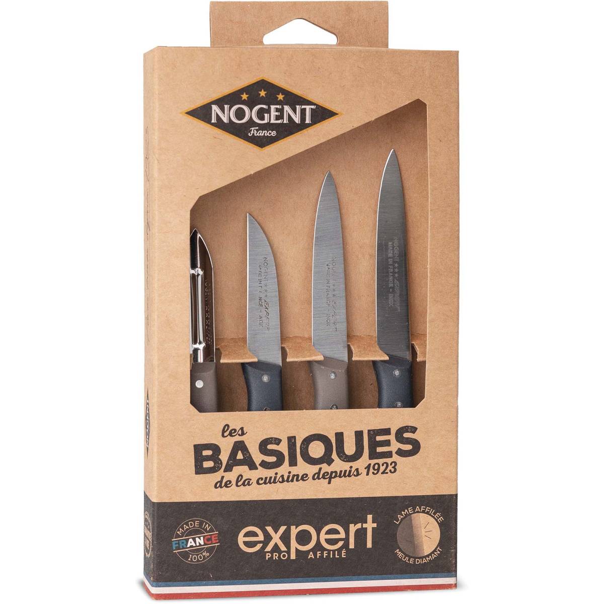 Nogent 3 Etoiles - Coffret 4 pièces Essentiels de la cuisine gamme Expert affilé