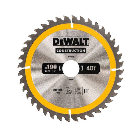 Lame scie circulaire stationnaire 216x30 mm 40 Dents Construction DEWALT - DT1953 - Image 4