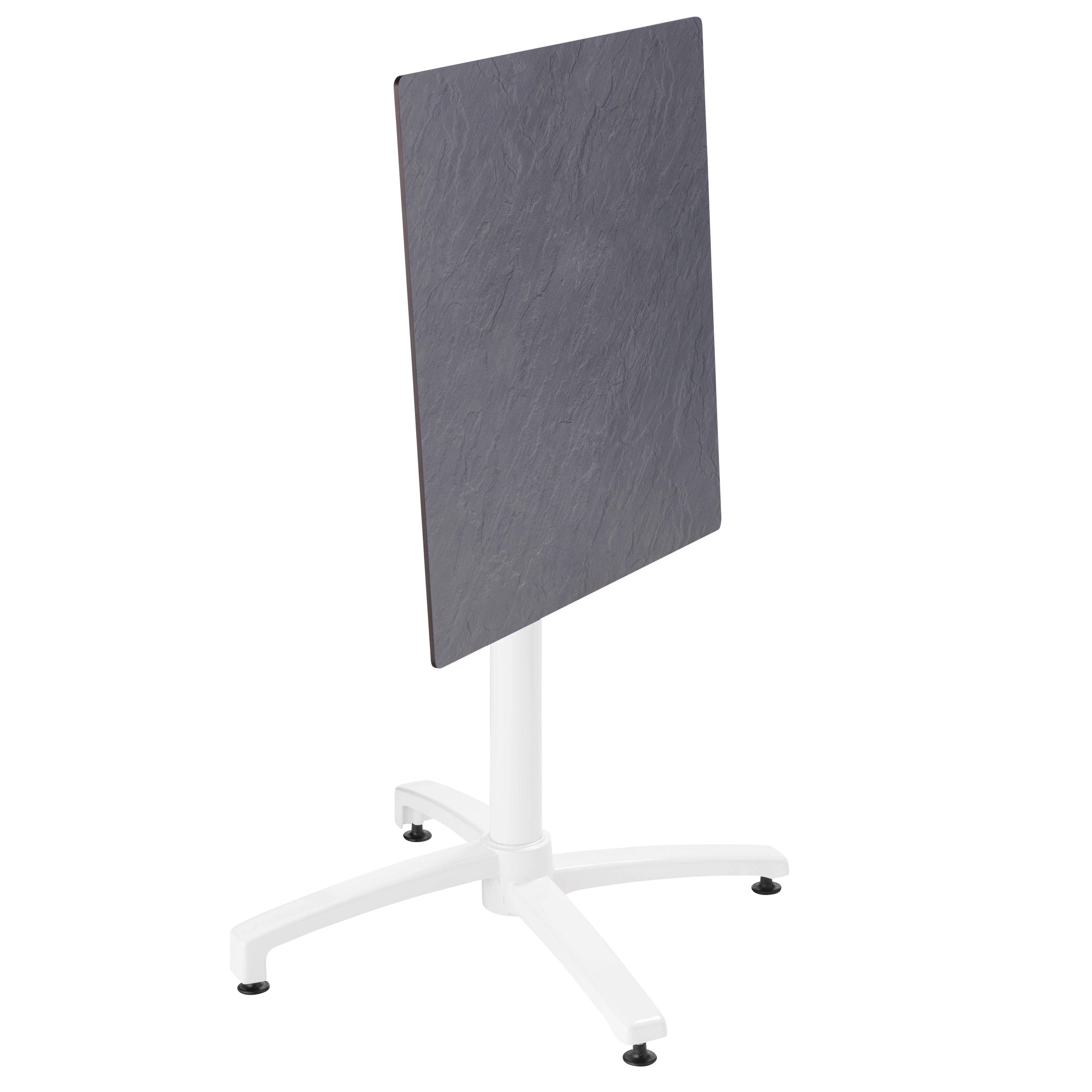 Oviala - Table de terrasse 60 x 60 cm inclinable stratifié ardoise gris foncé Opéra - Oviala - Image 2