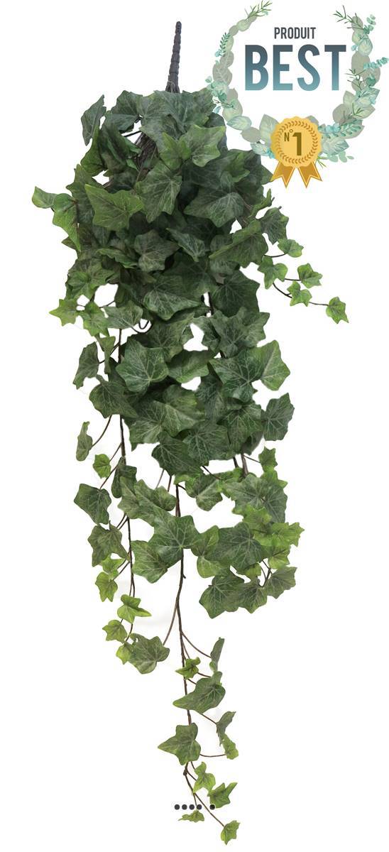 Artificielles - Lierre factice en chute L86cm 203 feuilles qualité décor Frosted -BEST - couleur: Vert-jaune - Imagen 1