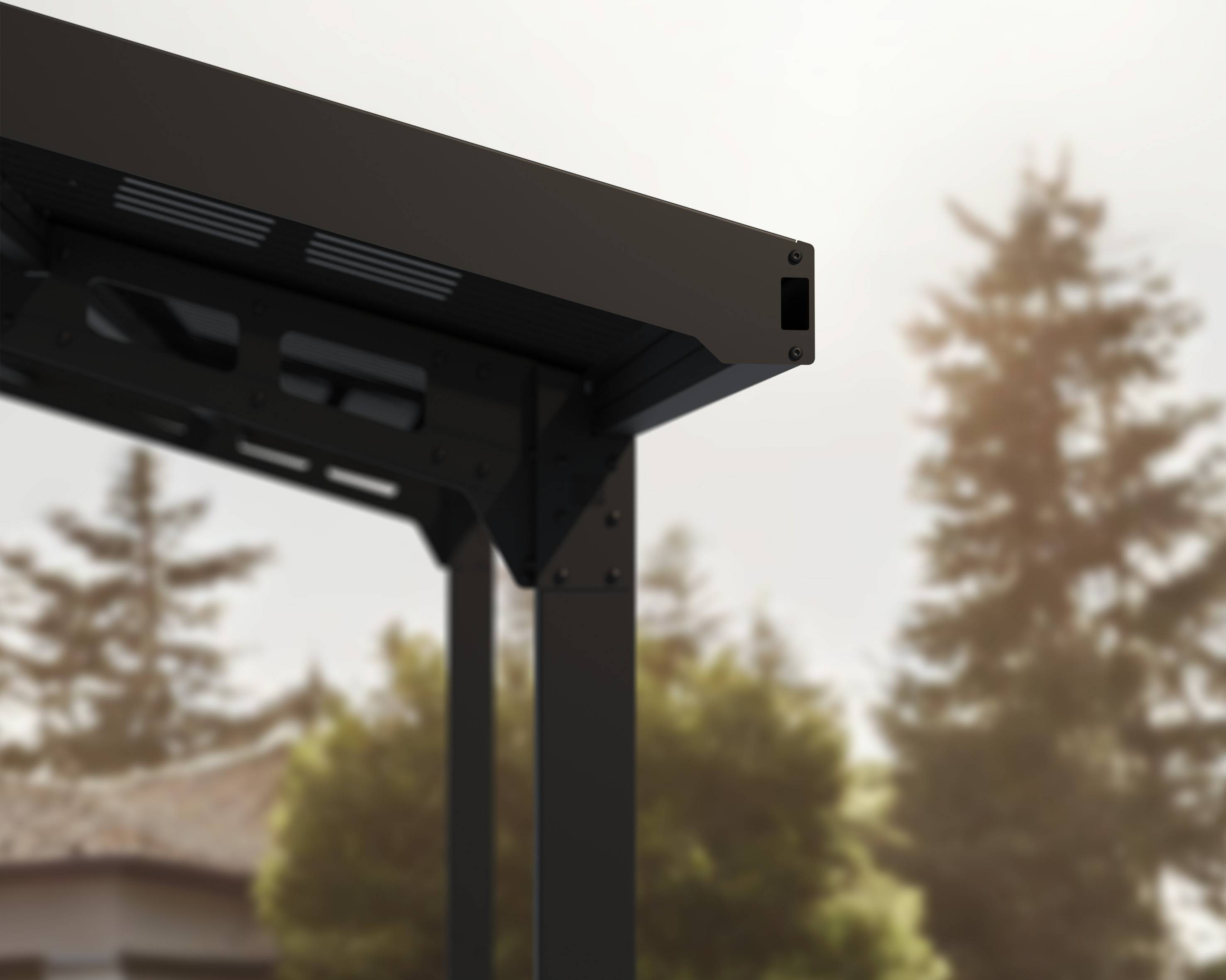 Canopia - CANOPIA CARPORT DOUBLE SYDNEY 5,4X5,9 ARC NOIR - Imagen 5