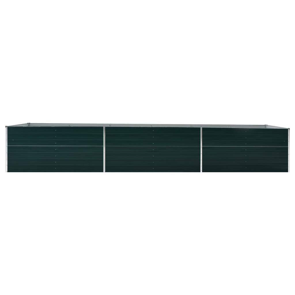 Helloshop26 - Jardinière lit surélevé plantes fleurs jardin acier galvanisé 480 x 80 x 77 cm vert - Imagen 2