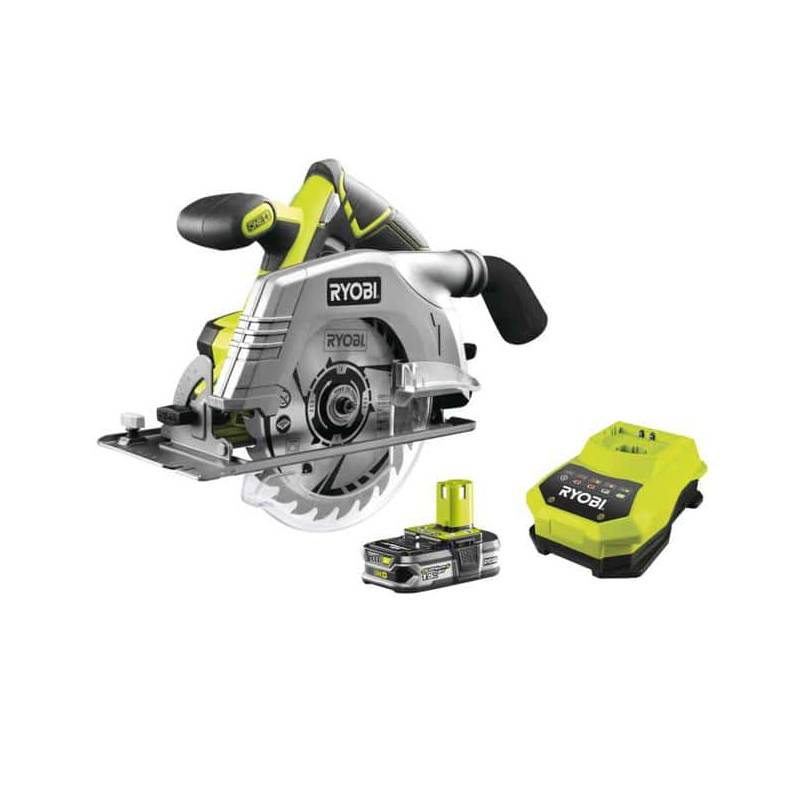 Ryobi - Scie circulaire RYOBI 18V One+ - Batterie 4.0Ah - Chargeur rapide RC18120-140 - Sac de transport R18CS-L40S