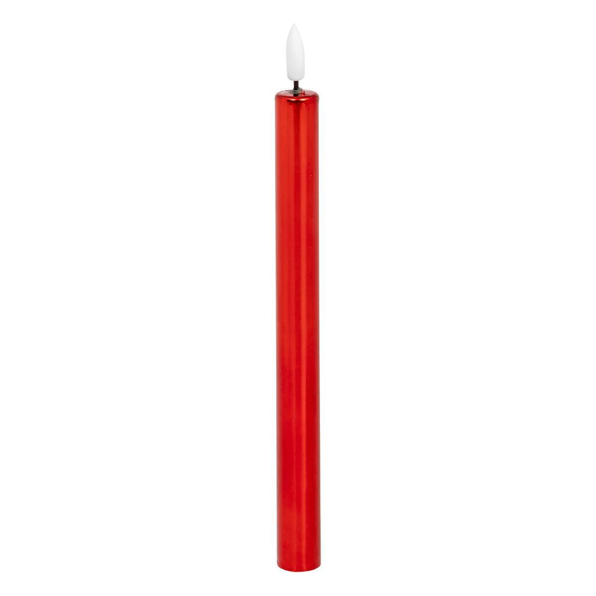 Feeric Christmas - Lot de 2 bougies LED bâton métal rouge - Feeric Lights & Christmas - Image 2