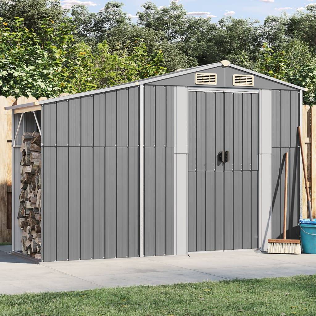 Maison Chic - Abri de jardin 2.58m² Cabane de jardin - gris 277x93x179 cm acier galvanisé - Meuble Pro MAISON CHIC - Imagen 2
