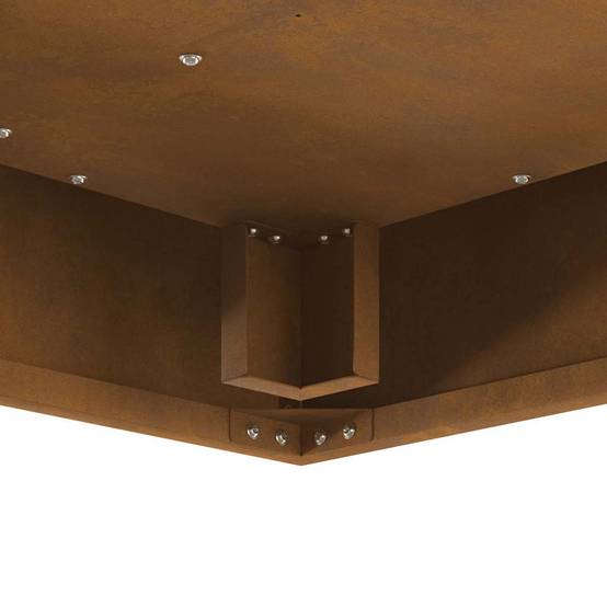 ComfortXL - Brasero de Jardin Carré en Acier Foyer à Bois Design Ouvert Marron 60x60 cm – ComfortXL Outdoor Living - Image 9