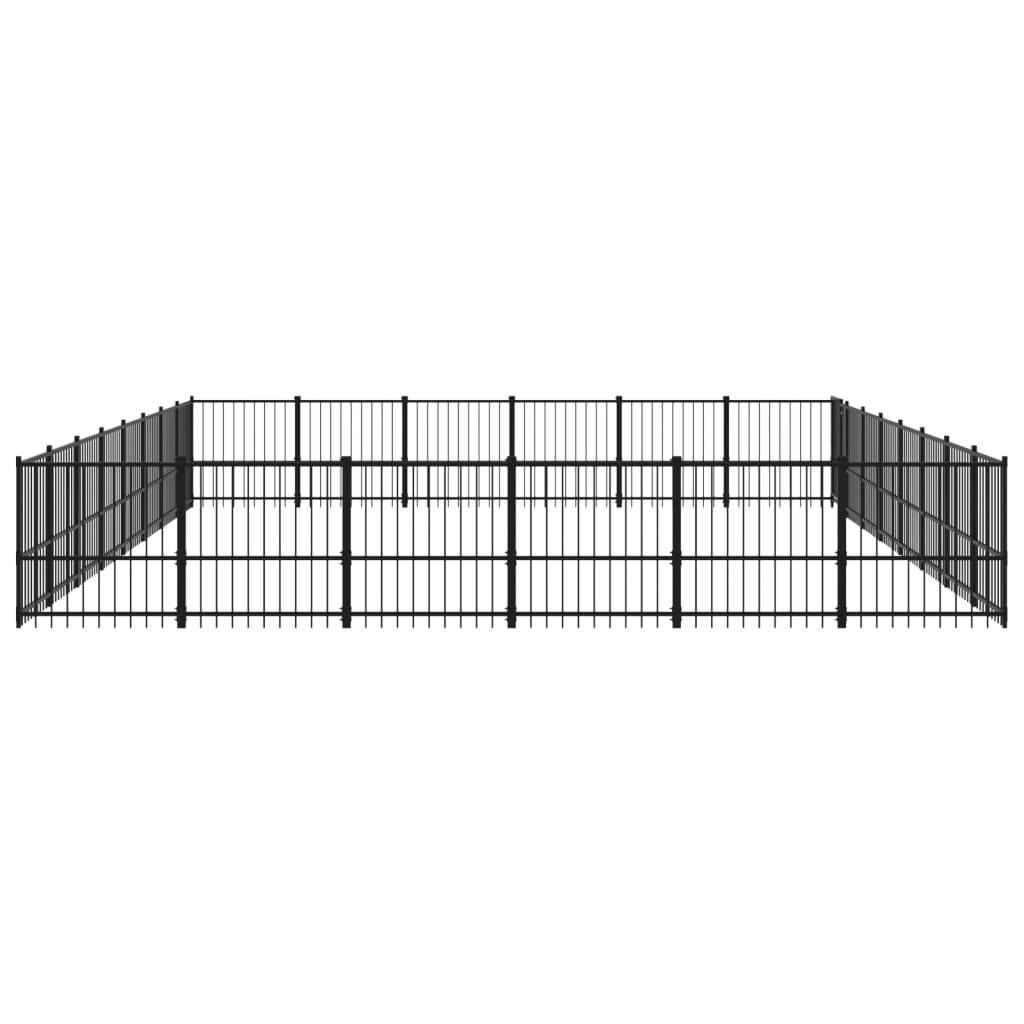 Vidaxl - Chenil d'extérieur pour chiens Acier 45,16 m² vidaXL 3124645 - Imagen 5