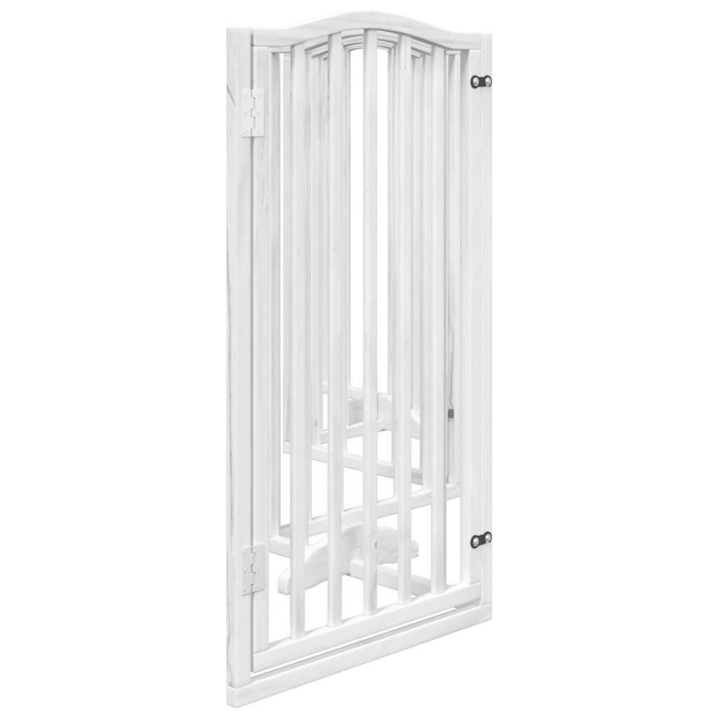 ComfortXL - Barrière sécurité chien haute avec porte 6 panneaux bois Blanc 300x90 cm – ComfortXL Outdoor Living - Image 5