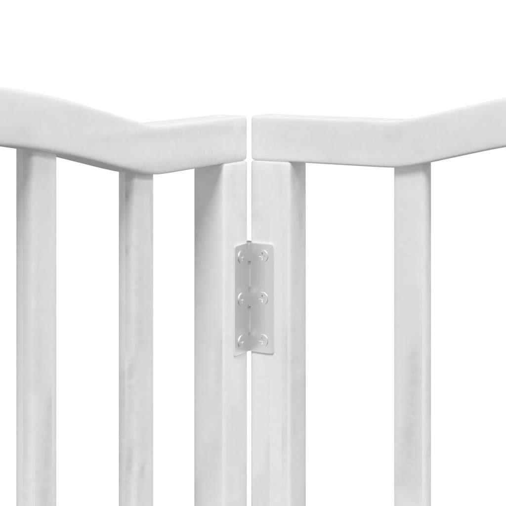 ComfortXL - Barrière sécurité chien haute avec porte 6 panneaux bois Blanc 300x90 cm – ComfortXL Outdoor Living - Image 10