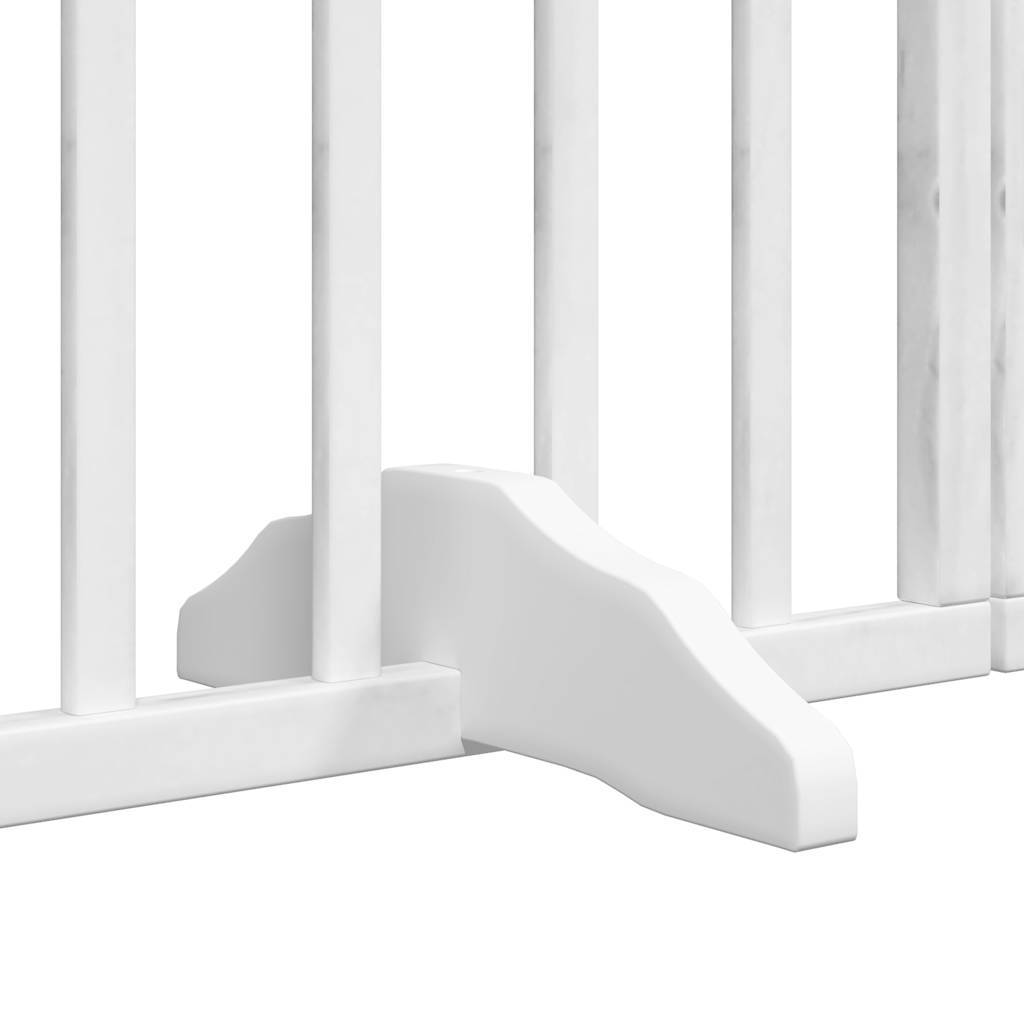 ComfortXL - Barrière sécurité chien haute avec porte 6 panneaux bois Blanc 300x90 cm – ComfortXL Outdoor Living - Image 9