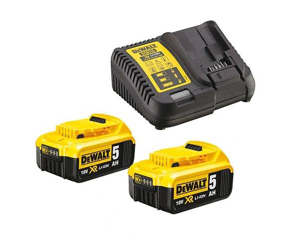 Dewalt - Pack de 2 batteries XR 18V 5Ah + chargeur multivoltage - DEWALT - DCB115P2-QW - Imagen 1