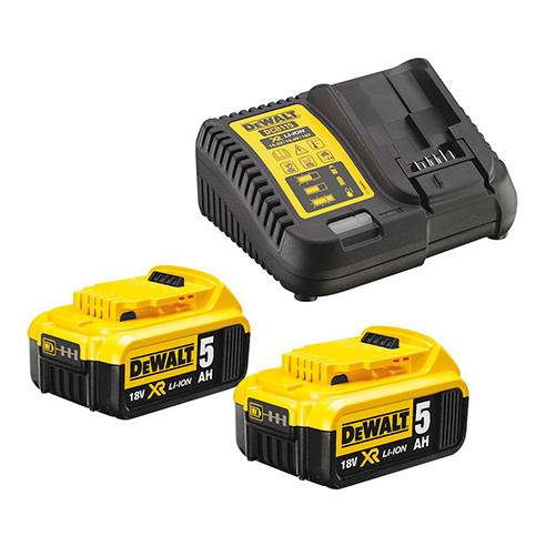 Dewalt - Pack de 2 batteries XR 18V 5Ah + chargeur multivoltage - DEWALT - DCB115P2-QW - Imagen 2
