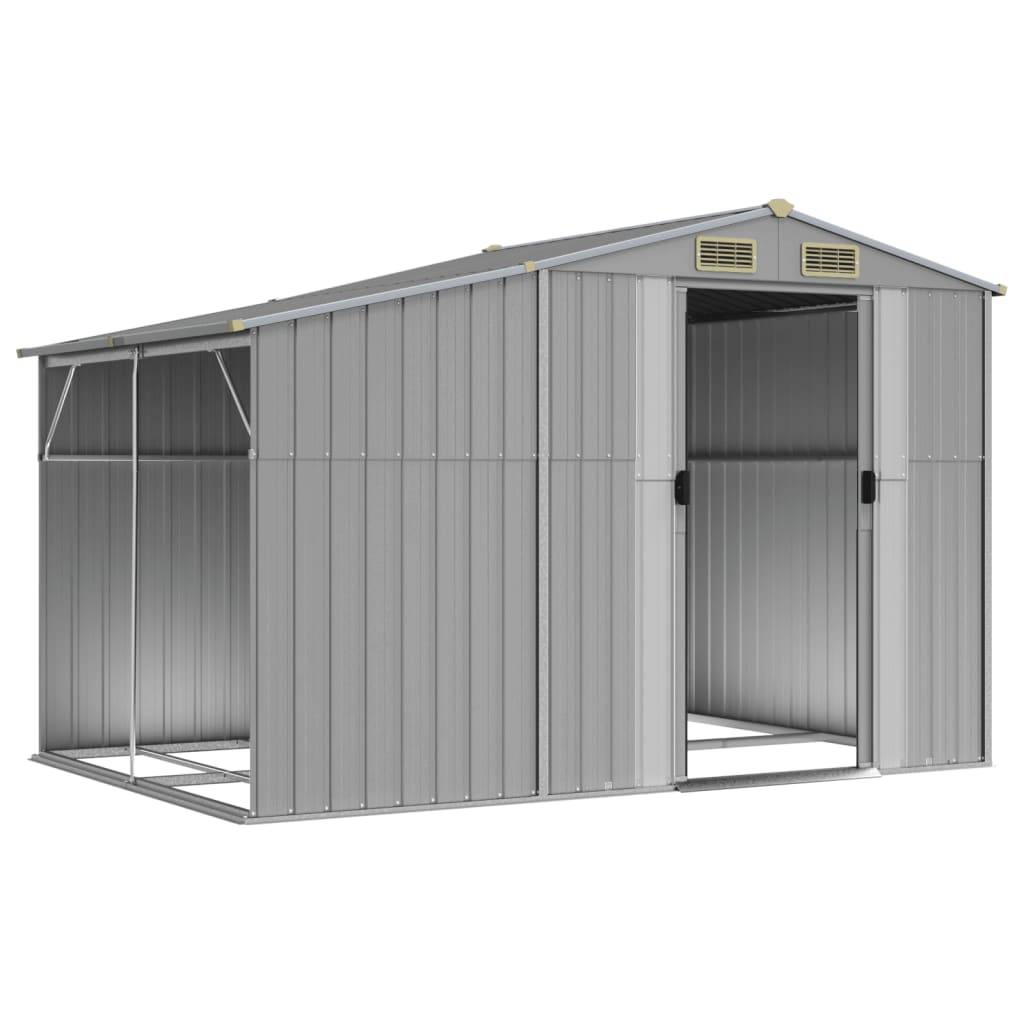 Maison Chic - Abri de jardin 5.33m² - Cabane de jardin - Abri de stockage gris 277x192,5x179 cm acier galvanisé MAISON CHIC - Imagen 3