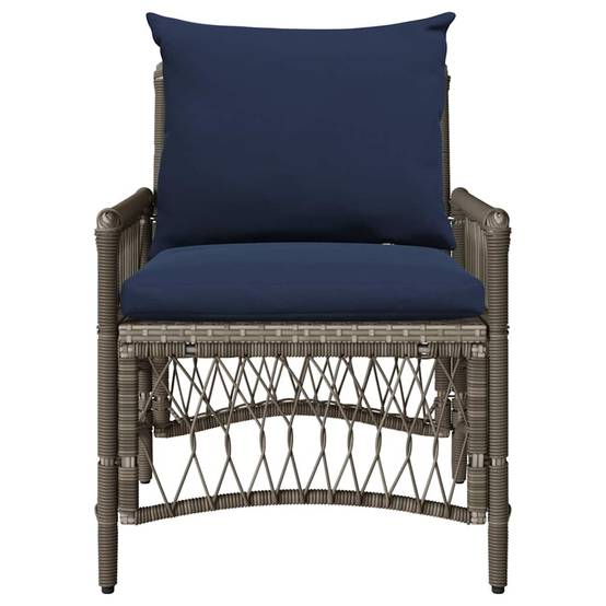 Chaise de jardin avec coussin Polyrotin Gris 73 x 61 x 77 cm, Poids :10.8kg - PANGIVO - Image 4