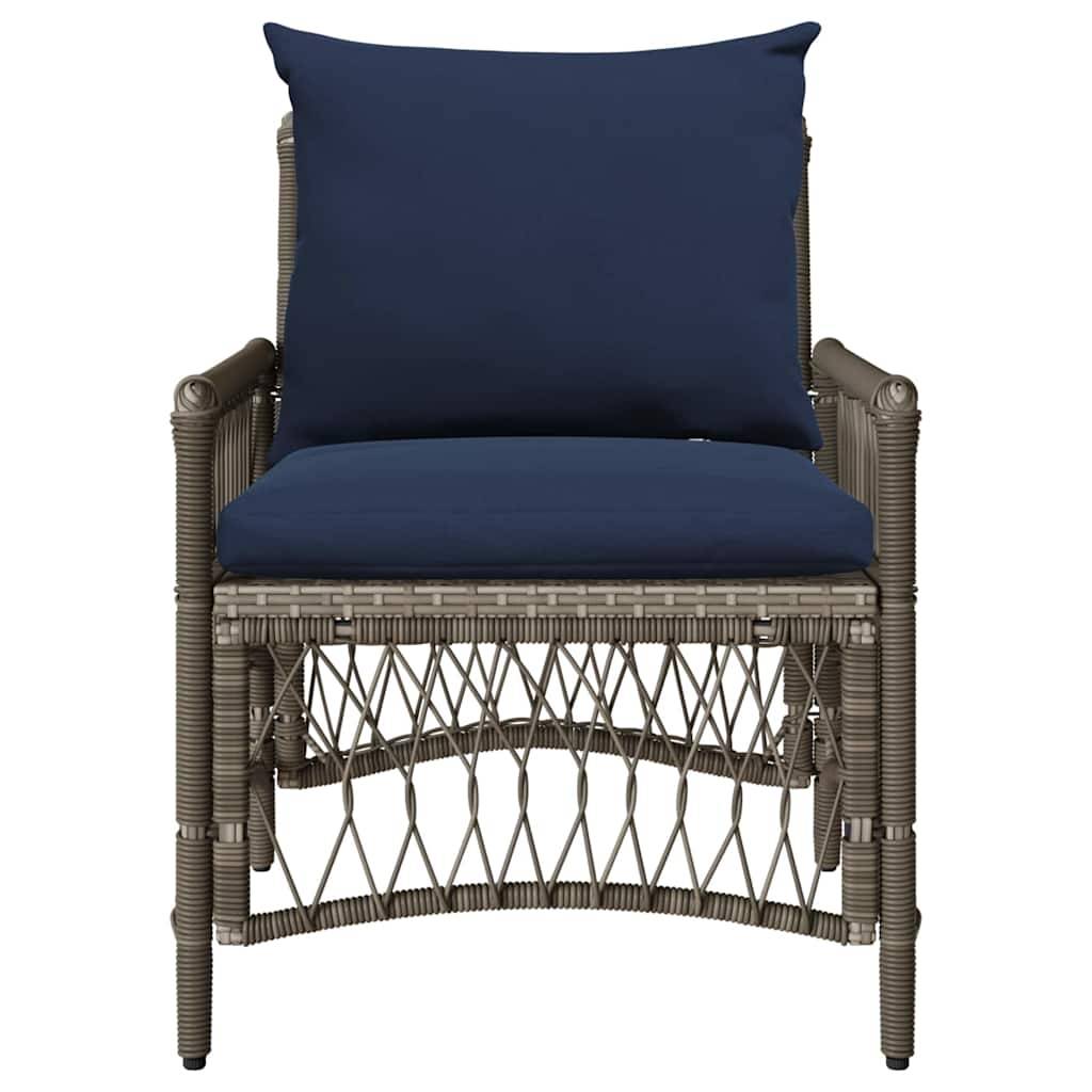 Chaise de jardin avec coussin Polyrotin Gris 73 x 61 x 77 cm, Poids :10.8kg - PANGIVO - Image 4
