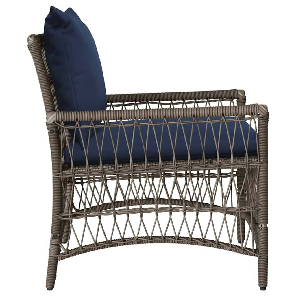 Chaise de jardin avec coussin Polyrotin Gris 73 x 61 x 77 cm, Poids :10.8kg - PANGIVO - Image 5