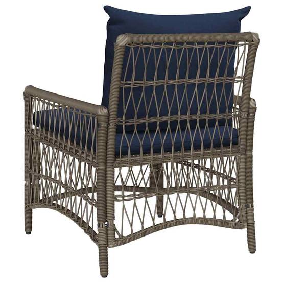 Chaise de jardin avec coussin Polyrotin Gris 73 x 61 x 77 cm, Poids :10.8kg - PANGIVO - Image 6