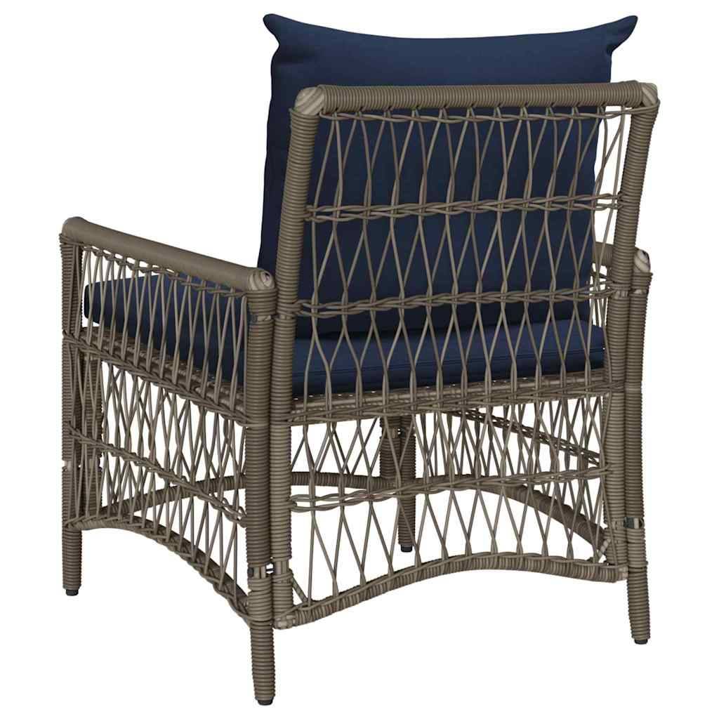 Chaise de jardin avec coussin Polyrotin Gris 73 x 61 x 77 cm, Poids :10.8kg - PANGIVO - Image 6
