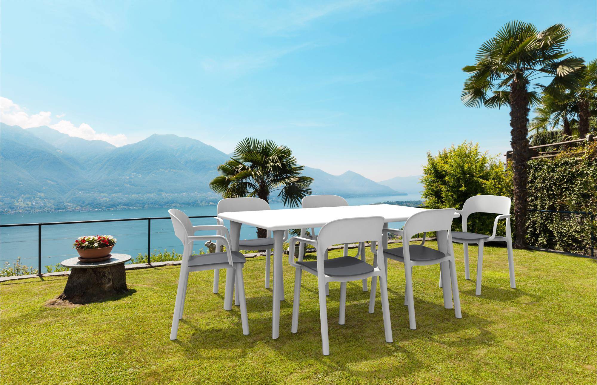 Garbar - Chaises Ona garbar plastique blanc (Lot de 4) - Image 9